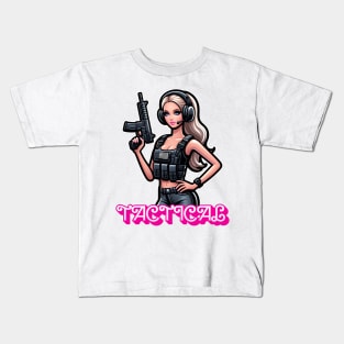 Girl Doll Tactical Kids T-Shirt